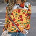 thumbnail image 2 of Fun Pizza Womens Oversized Sweatshirts Hoodies Crewneck Casual Tops Comfy FallWinter Clothes 2024, 2 of 7