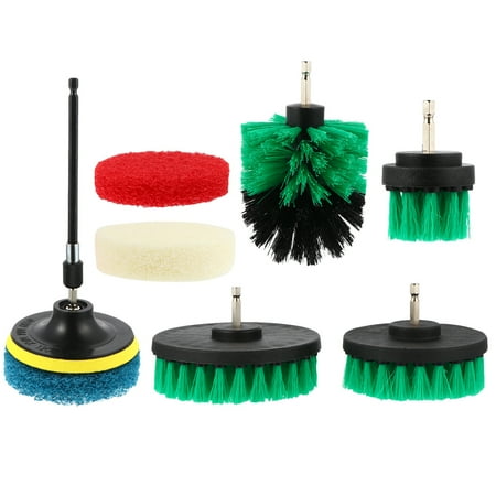 

NUOLUX Drill Brush Scrubber Kit Car Cleaning Attachment Attachment Brush Power Scrub Bit Cleaner Sponge