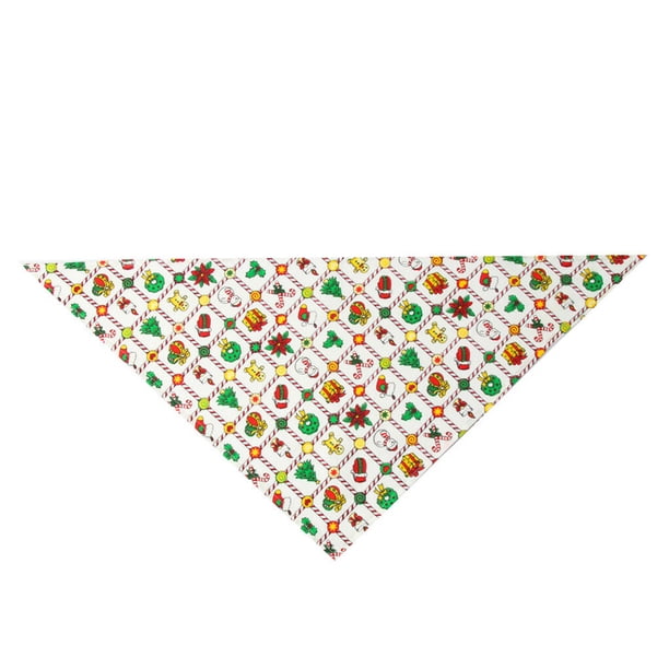 Methold Toalla de saliva para mascotas de Navidad, pañuelo de Animal pequeño, bufanda, babero, accesorio de decoración para fiestas, regalo, Ropa para mascotas regalo de Navidad