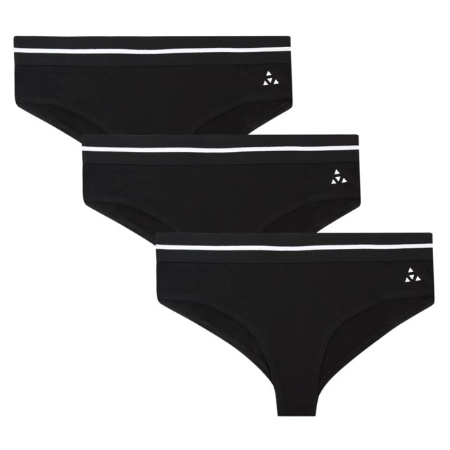 Balanced Tech Women's Soft Cotton Bikini Panties Underwear 3 Pack