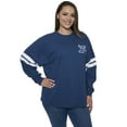 thumbnail image 3 of Disney Women's Stitch Long Sleeve Sweatshirt Jersey Blue Hockey Style, 3 of 8