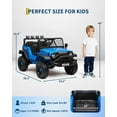 thumbnail image 3 of OUYAWEI 12V Electric Ride On Truck with Remote Control Ride On Toy Gift for Boys & Girls Bluetooth Music Player LED Lights for 3-6 Years,Blue, 3 of 7