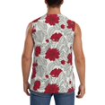 thumbnail image 4 of Balery Leaves And Anemone Camisetas sin mangas para hombre, absorbe la humedad y protege contra el mal olor.-3X-Large, 4 of 7