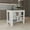 Brown, variant on Light Gray Bar Cart with Locking Casters, 23.62"W Mobile Serving Cart - Single Door Cabinet & 2 Open Shelves, 14.76"D X 32.32"H