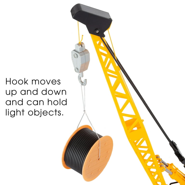Remote Control Crane Truck- 1:30 Scale,360 Degree Rotating RC Construction  Toy by Hey! Play!