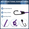 thumbnail image 5 of Unique Bargains Bungee Cords with Hooks Motorcycle Trailer Trucks Cargo Adjustable Bungee Cords with Metal Buckle Purple 4pcs 30cm, 5 of 7