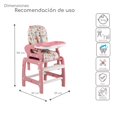 thumbnail image 4 of Silla Alta D'Bebe  Multiconfort 2 en 1 convertible en escritorio Rosa, 4 of 4