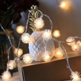 thumbnail image 1 of La secuencia peluda llevada solar blanca de la bola enciende el día de Navidad de la decoración del jardín del jardín, 1 of 3