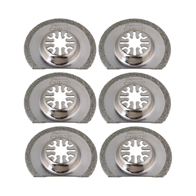 6 piezas de herramientas oscilantes semicirculares de 2,48 x 2,05 x 0,34 pulgadas para metales blandos