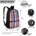 thumbnail image 5 of Uourmeti 4th of July Polyester Backpack School Bag with Patriotic Star Stripe - Durable for Travel and Daily Student Use, 5 of 6