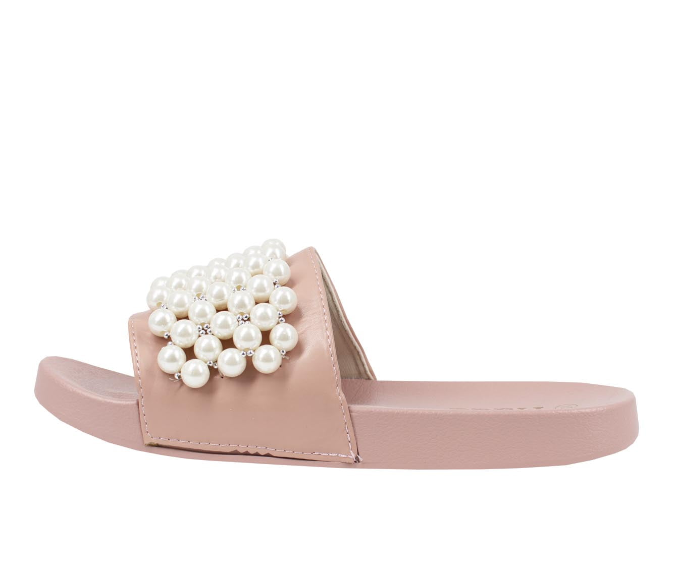 Mudd Women's Imitation Pearl Embellished Pool Slide