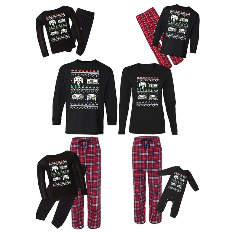 Awkward Styles Family Christmas Pajamas Set Red Gamer Matching Sleepwear Walmart
