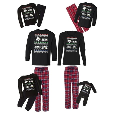 

Awkward Styles Family Christmas Pajamas Set Red Gamer Matching Sleepwear