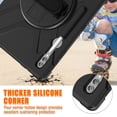 thumbnail image 5 of For Samsung Galaxy Tab S10 Ultra/S9 Ultra/S8 Ultra Case 14.6 inch SM-X920/SM-X910/SM-X900, 360 Hand Strap, Shoulder Strap, Kickstand, Rugged Drop Protection, Black, 5 of 7