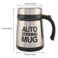 thumbnail image 3 of Taza autoagitadora ANGGREK Taza mezcladora automática de café cocina oficina viaje Plata + Negro, 3 of 8