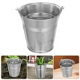 thumbnail image 1 of UPOUART Metal Bucket Silver Small Buckets With Handles 1Pcs, 1 of 7