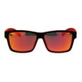 thumbnail image 2 of Kids Size Boys Polarized Narrow Horned Sport Plastic Sunglasses Black Red Fuchsia Mirror, 2 of 4
