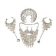 thumbnail image 3 of Conjunto de 4 piezas de joyería para mujer, conjunto de joyería de danza del vientre gitana para boda Pendientes de gancho, 3 of 7