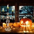 thumbnail image 5 of Halloween Decor - Candles and Candle Holders - Halloween Skeleton Candle Holder - Cheers Us Halloween Decoration Candlestick Light Halloween Candlestick Flameless Prop Candle Holder, 5 of 5