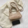 thumbnail image 3 of Bolso de hombro Hobo para mujer, bolso de mensajero con remaches Punk de PU suave para niñas (caqui), 3 of 8