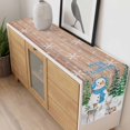 thumbnail image 4 of Merry Christmas Table Runner 90 Inches Long Farmhouse Dress Scarves, Rustic Xmas Tree Elk Blue Snowman Snowflake Dining Tablerunner for Coffee Table/Kitchen Island/Party Décor, 13" x 90", 4 of 8