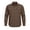 Brown, variant on Mens Safari Shirts Long Sleeve Button Down T-Shirts UV Sun Protection Hiking Fishing Tshirt Lightweight Travel Tee Shirt