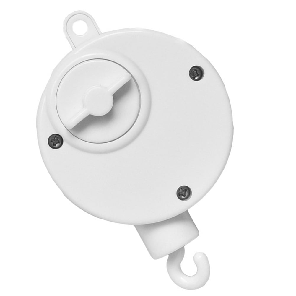1Pc Baby Music Box Crib Clockwork Movement Musical Bell Crib Holder Arm Bracket Wind-up Rattle Toy Educational Toy (White)