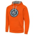 thumbnail image 2 of Men's-Antigua  Orange New York City FC Victory Fleece Raglan Pullover Hoodie, 2 of 3