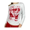 thumbnail image 1 of Diconna T-Shirt Blouse à Manches Longues à Col Rond pour Femme avec Imprimé Visage Humain, 1 of 8