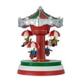 thumbnail image 1 of Animated Christmas Village Umbrella Ride Decorative Figurine, 6 in, by Holiday Time, 1 of 6