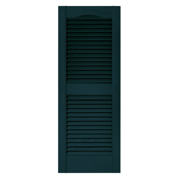 Builders Edge 14.5W in. Louvered Vinyl Shutters