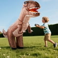 thumbnail image 2 of Jiakora Remote Control Inflatable Dinosaur Toy for Kids, Rechargeable Electric Walking Dinosaur with 360°Rotation, Toy for Boys Age 6-8 8-12 Birthday Gifts-Brown, 2 of 12