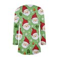 thumbnail image 4 of Lumtrix Cardigan Sweater for Women Comfy Trendy Plus Size Warm Christmas Design christmas santa Print Top Red S, 4 of 6