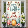 thumbnail image 3 of Cute Bunny Happy Easter Banner Colorful Eggs Easter Celebration Display Butterfly Decor Spring Flowers Easter Photo Prop for Easter Party Family Gathering Photo Shoot, 3 of 9