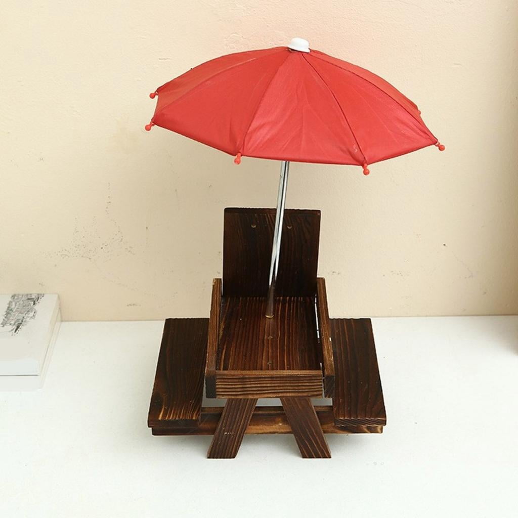 AOOOWER Wood Animal Feeder For Yard Birds And Squirrels All Weathers Corn Holder With Sunshade for Wildlife Feeding Supply