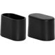thumbnail image 1 of Set of 8 Soft PVC Oval End Caps for Chair, Table, Furniture Legs 15 x 30 mm, Black, 1 of 5