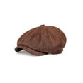 thumbnail image 2 of Spencer Men's Newsboy Caps Vintage Beret Hat Newsboy Hats for Men and Women Winter Hat Warm Cabbie Hat, Coffee, 2 of 9