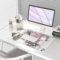 thumbnail image 2 of armdgodx Non Slip Waterproof PU Leather Large Desk Pad, 31.5x 15.7, Butterflies & Orchids, 2 of 6