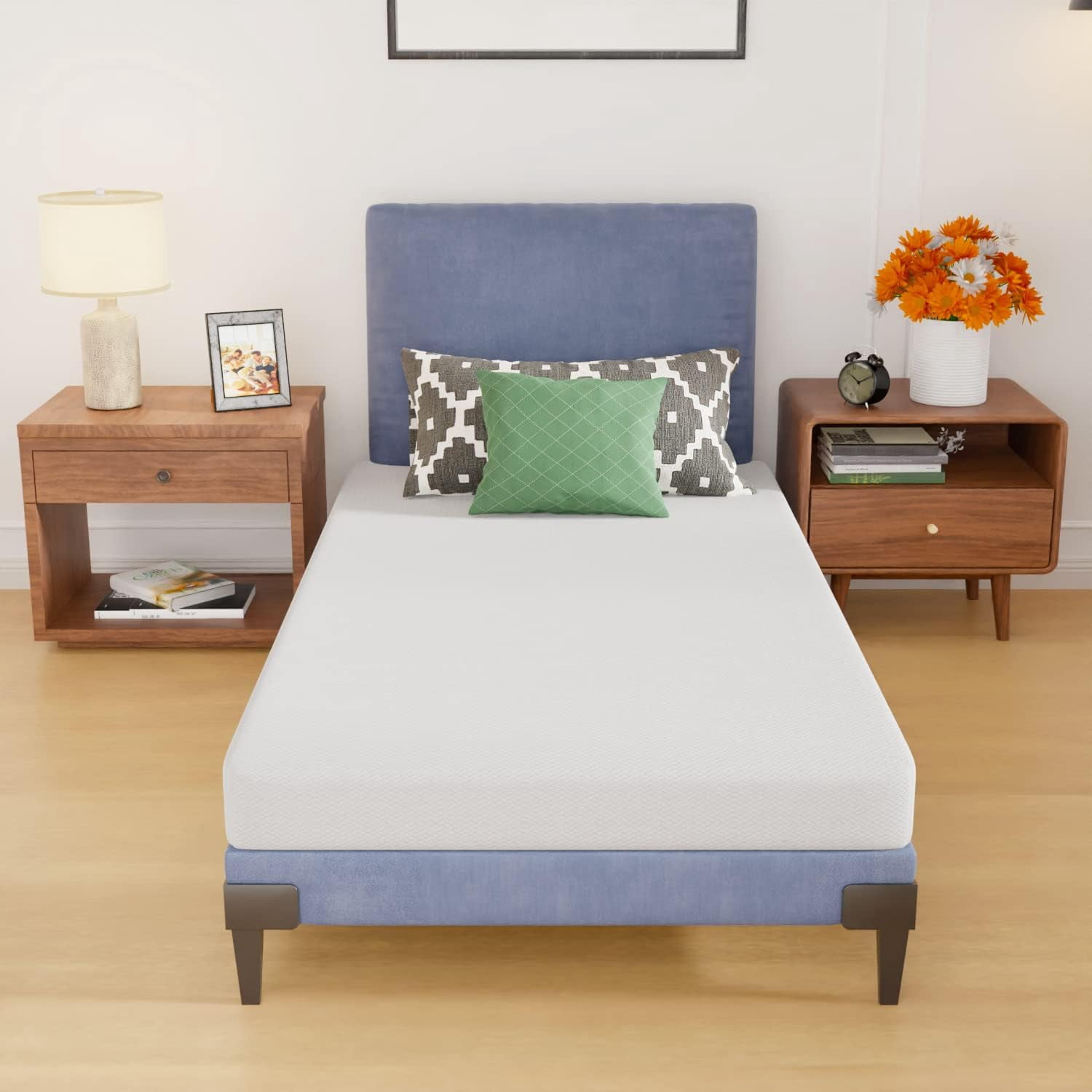 5 Inch Base Foam Mattress Medium Firm Mattresses CertiPUR-US Certified Bed-in-a-Box Pressure Relieving Twin Size,White