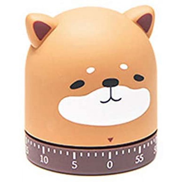 Jinsinto Red Dollar Mechanical Kitchen Timer, Christmas Holiday New Year 60-Minute Wind Up Dial Rotating Dog Countdown