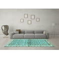 thumbnail image 3 of Ahgly Company Indoor Rectangle Oriental Light Blue Traditional Area Rugs, 2' x 3', 3 of 4