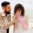 thumbnail image 4 of OULII 2 Paires Gants Élégants Roses Extensibles pour Mariage Banquet Danse Faits de Polyester, 4 of 8