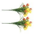 thumbnail image 4 of 2 uds flores de tulipanes artificiales ramo de tulipanes falsos decoración para el hogar jardín suministros de decoración para fiesta de boda, 4 of 8