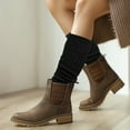 thumbnail image 3 of Wrapables Over The Knee Long Wool Blend Leg Warmers, Black, 3 of 4