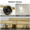 thumbnail image 6 of 37" Gold 6-Light Bathroom Vanity Light Fixture, Modern Wall Sconce with Clear Glass Shades, Bathroom Light Fixtures Over Mirror for Vanity, Dressing Table, Hallway (Bulbs Not Included), 6 of 9