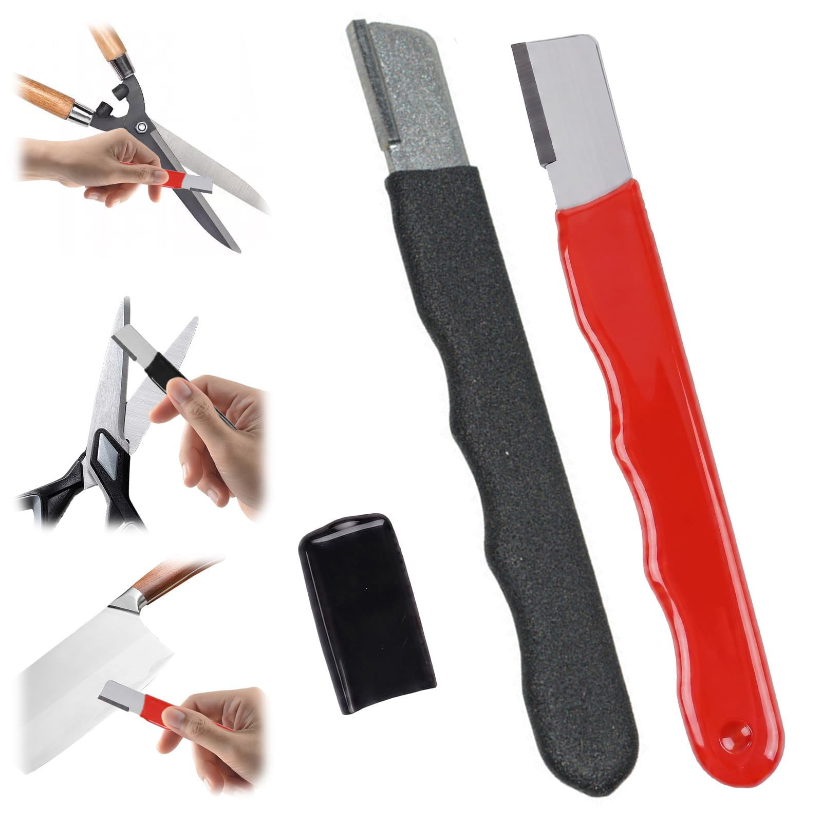 Clearance Under $1.09 Garden Tool Sharpener Handheld Scissors Pruner Sharpener 30-Second Edge Recovery for Camping Garden Garage