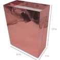 thumbnail image 2 of OccasionALL - Large Rose Gold Foil Paper Gift Bags with Handles for Baby Shower 12 Pack 10x5x13, 2 of 5