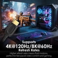 thumbnail image 4 of Fosmon 8K HDMI Cable 1ft HDMI Cord, 30AWG HDMI to HDMI Cable, HDMI 2.1 Cable 4K@120Hz|8K@60Hz Ultra High Speed HDMI Cable ARC for Nintendo Switch PS5, 4 of 7