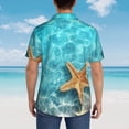 thumbnail image 3 of Lsque Starfish And Seashell On The Beach 1 pattern Hawaiian Shirt for Men, Unisex Summer Beach Casual Short Sleeve Button Down Shirts-X-Large, 3 of 9