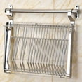 thumbnail image 3 of Escurridor de platos plegable de acero inoxidable montado en la pared, 3 of 4